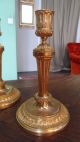 Paar Kerzenleuchter Bronze Vergoldet Um 1880 Empire Louis Seize Candlestick Antike Originale vor 1945 Bild 1