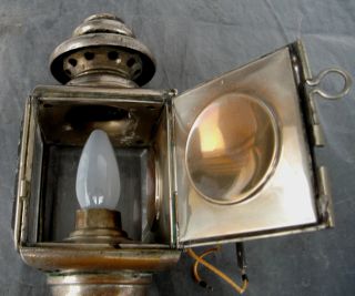 Herm.  Riemann Schiffspositionslampe Modell Nr.  294,  0 Marke Germania Öllampe?220v Bild