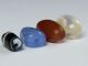 4 Ancient Rare Beads (agate,  Carnelian,  Rock Crystal,  Blue Chalcedony) Antike Bild 5