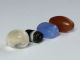 4 Ancient Rare Beads (agate,  Carnelian,  Rock Crystal,  Blue Chalcedony) Antike Bild 6