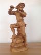 Flötenspieler,  Geschnitzte Holzfigur Holzarbeiten Bild 1