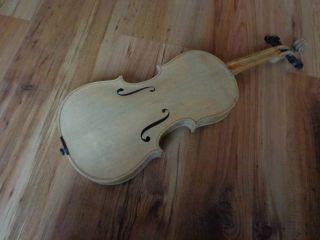 Alte 3/4 Geige Violine Ohne Lack Mit Zettel Stradiuarius Bild