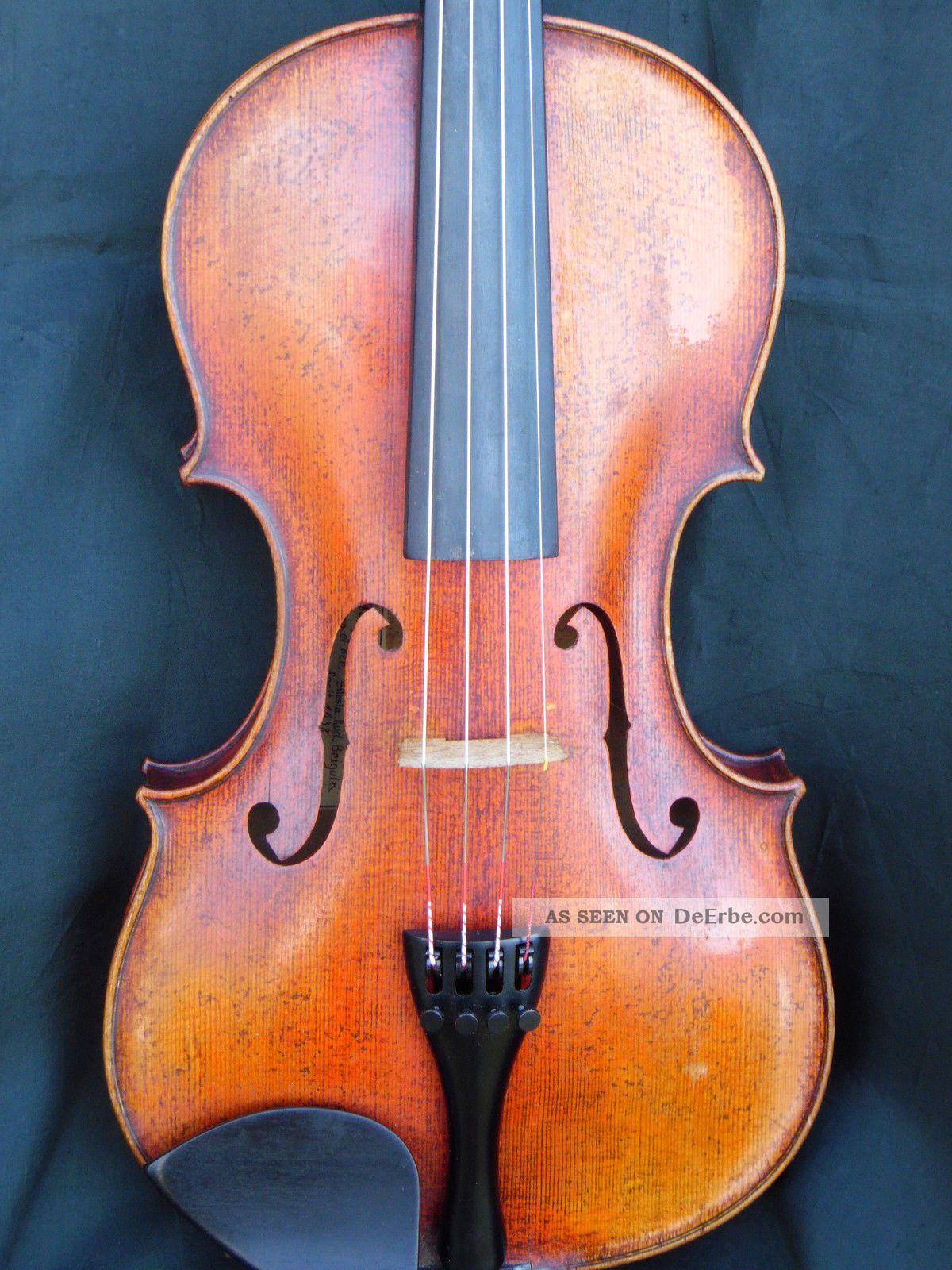 Meistergeige,  Zettel: Josephus Ruzicka,  Oppaviae Fecit 1938 Saiteninstrumente Bild