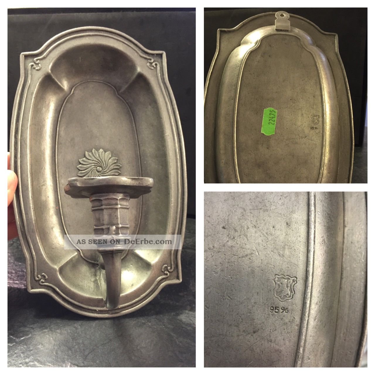 Zinnleuchter Wandleuchter Leuchter Mit Wandhalterung Zinn 95