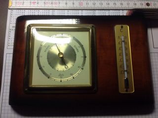 Barometer,  Antik,  Vintage,  Wetterstation,  50er Jahre,  Echtholz,  Thermometer,  Scholz Bild