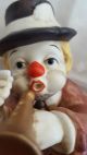 Spieluhr: Clown,  Penner Willi - Keramikfigur Nicht Bespielt Mechanische Musik Bild 1