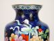 Top 26 Cm Große Cloisonne Email Vase Auf Holzsockel China Seidenstraße Asiatika Entstehungszeit nach 1945 Bild 1