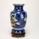 Top 26 Cm Große Cloisonne Email Vase Auf Holzsockel China Seidenstraße Asiatika Entstehungszeit nach 1945 Bild 3
