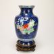 Top 26 Cm Große Cloisonne Email Vase Auf Holzsockel China Seidenstraße Asiatika Entstehungszeit nach 1945 Bild 4