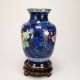 Top 26 Cm Große Cloisonne Email Vase Auf Holzsockel China Seidenstraße Asiatika Entstehungszeit nach 1945 Bild 5