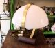 Rar Design Tisch Lampe Leuchte - Weisser Schirm Messing Hals - Art Deco 1920-1949, Art Déco Bild 8