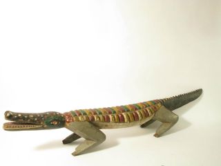 Altes Großes Krokodil Wassergeist Ijo Ijoko Ugbo Nigeria Crocodile Afrozip Bild