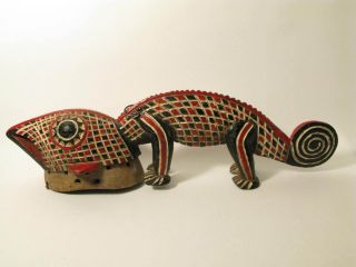Gurunsi Maske Chamäleon Mask Chameleon Masque 74cm Burkina Faso Afrozip Bild