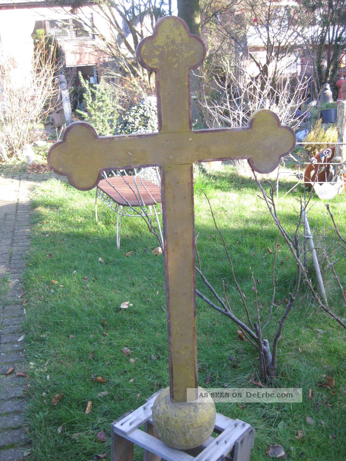 102 Cm Antikes Kreuz,  Kruzifix,  Antikes Holzkreuz Ca.  1880 Skulpturen & Kruzifixe Bild