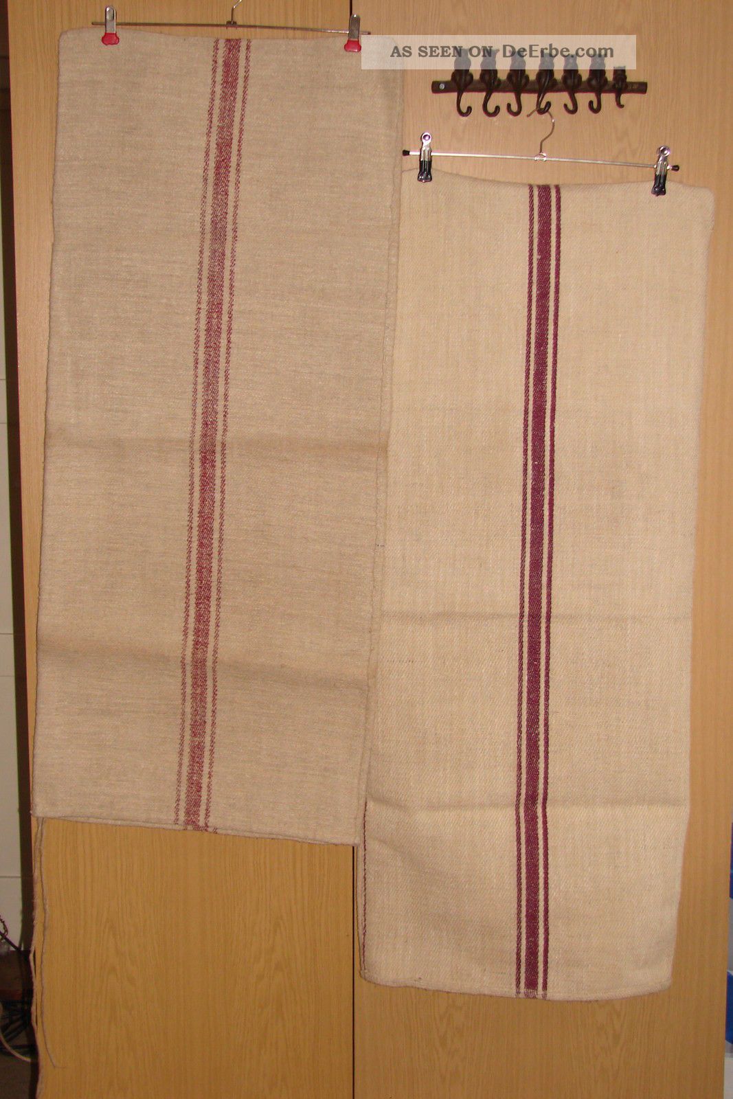 2 St.  Bio Handgewebte Hanf Sack (1910 - 20 Jahre) SiebebnbÜrgen Mehl/getreidesack Textilien & Weißwäsche Bild