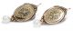 Biedermeier Um 1860: Gravierte Ohrringe Aus 585 Gold & Perlen,  Schaumgold Schmuck nach Epochen Bild 1