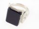 Art Deco Damen Herren 800 Silber Onyx Siegel Ring Handgefertigt Ringe Bild 1