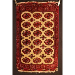 Antik Handgeknüpft Orient Teppich Mauri Udssr Turkman Old Rug Carpet 80x130cm Bild