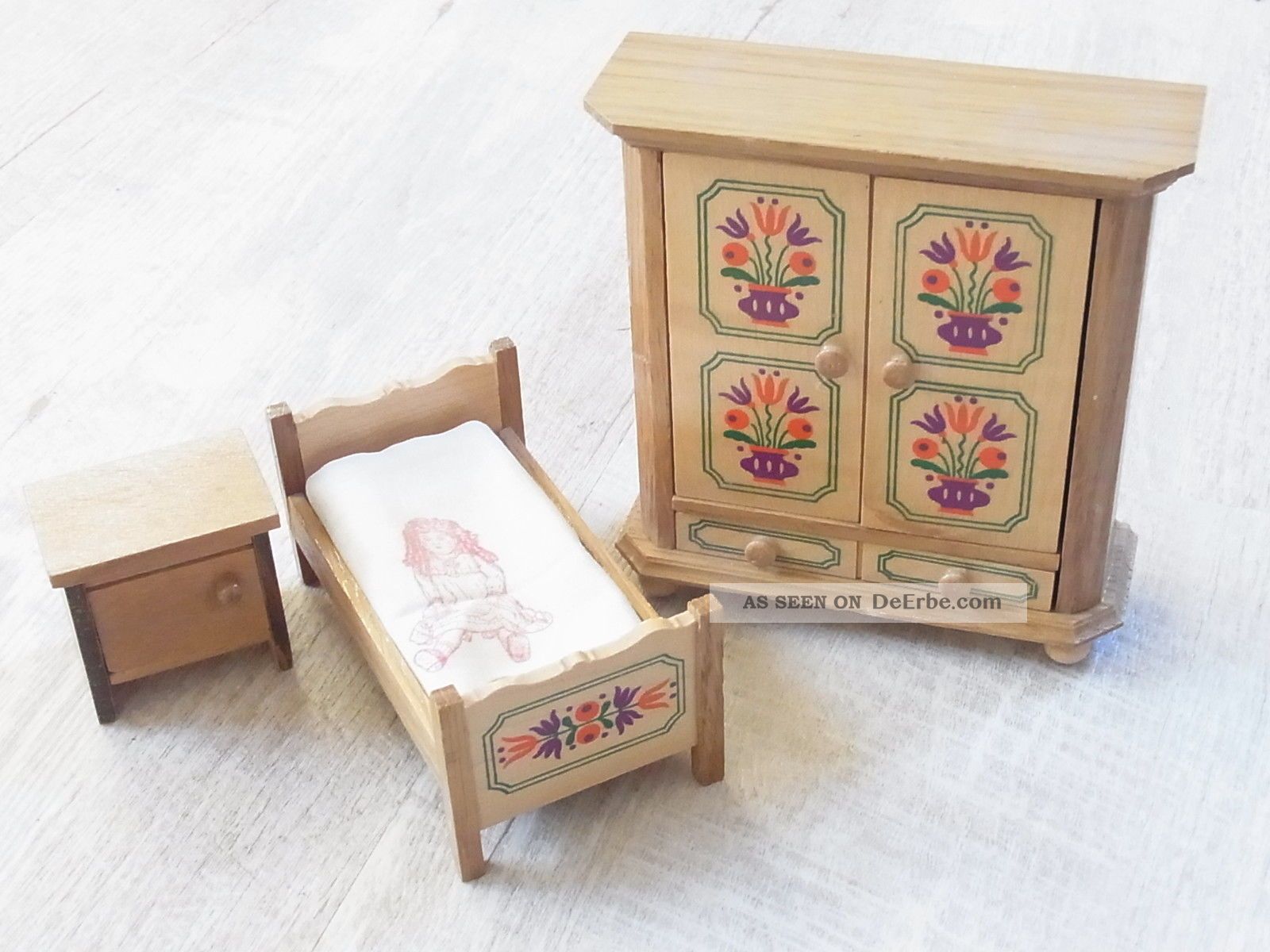 Bauernmöbel schrank bett nachtschrank holz 70er jh puppenstube ...