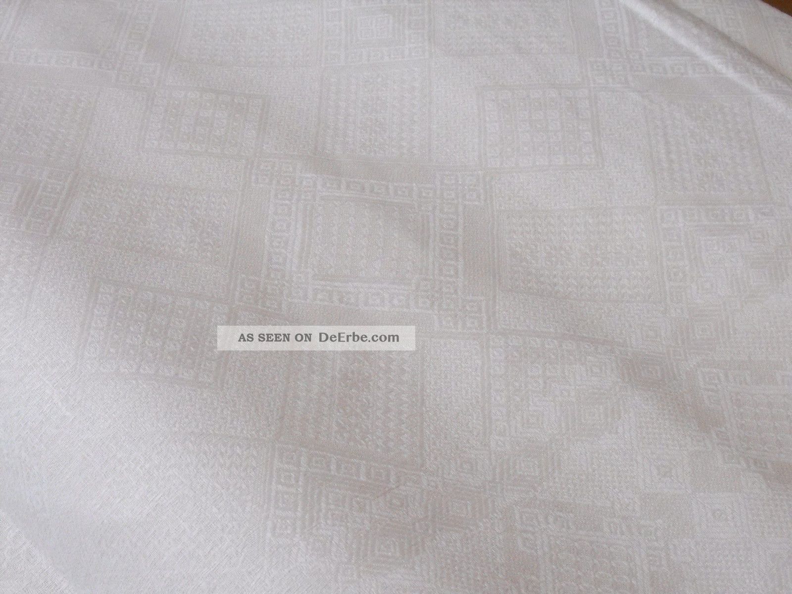 Leinen Stoff Rest Jacquard Weiß,  B 150 Cm L 188 Cm,  Borte Textilien & Weißwäsche Bild
