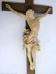 70cm Holzkreuz Kruzifix Jesus Christus Handgeschnitzt Jesuskreuz Inri Wandkreuz Skulpturen & Kruzifixe Bild 1
