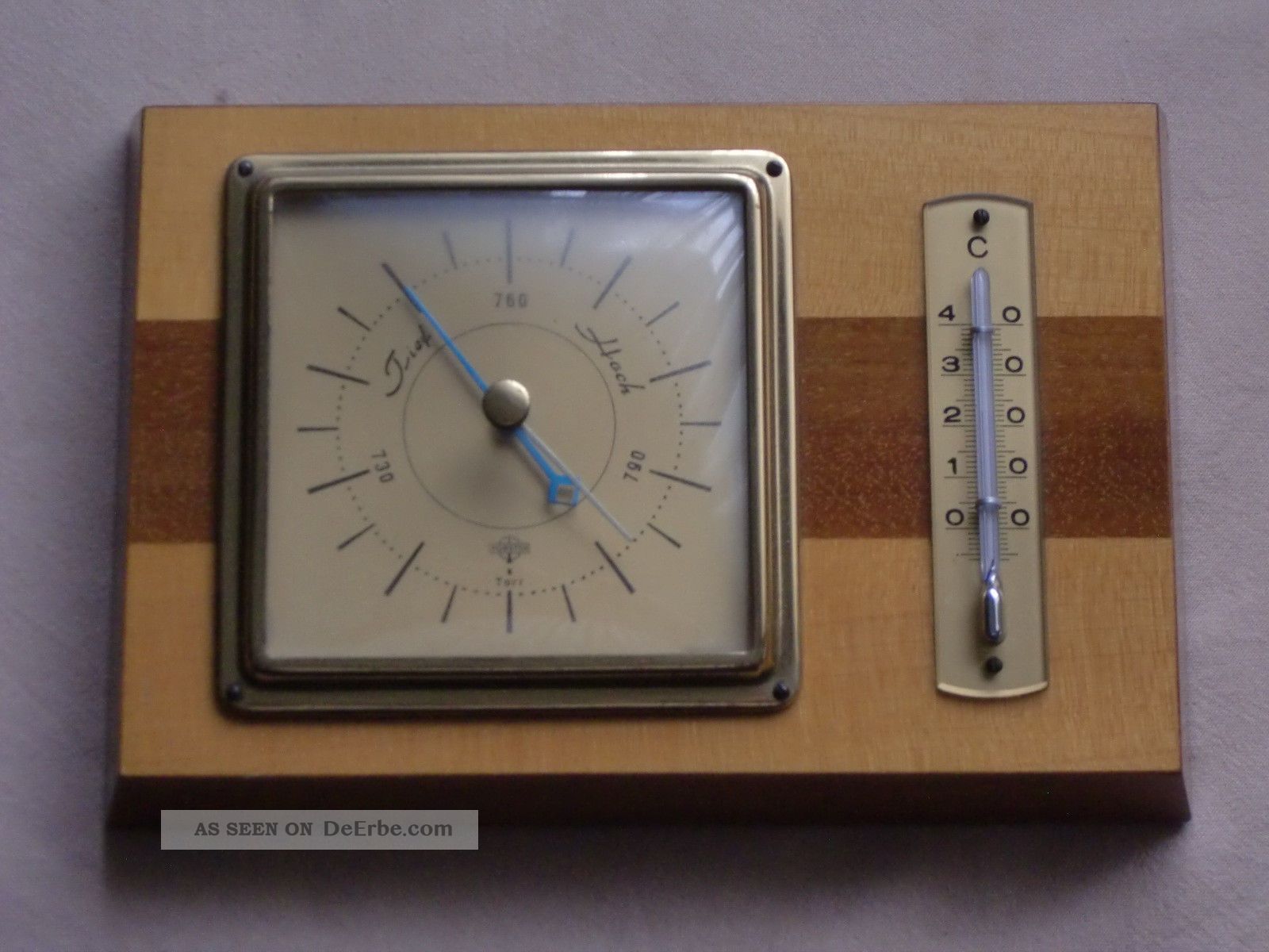 Wetterstation,  2 Teilig,  Barometer / Thermometer,  Marke Förster,  19 X 13 X 4 Cm Wettergeräte Bild