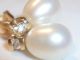 1 Tag Ohrringe,  Ohrstecker Mit Diamanten Und Großen Echten Perlen,  585er - Gold Ringe Bild 2