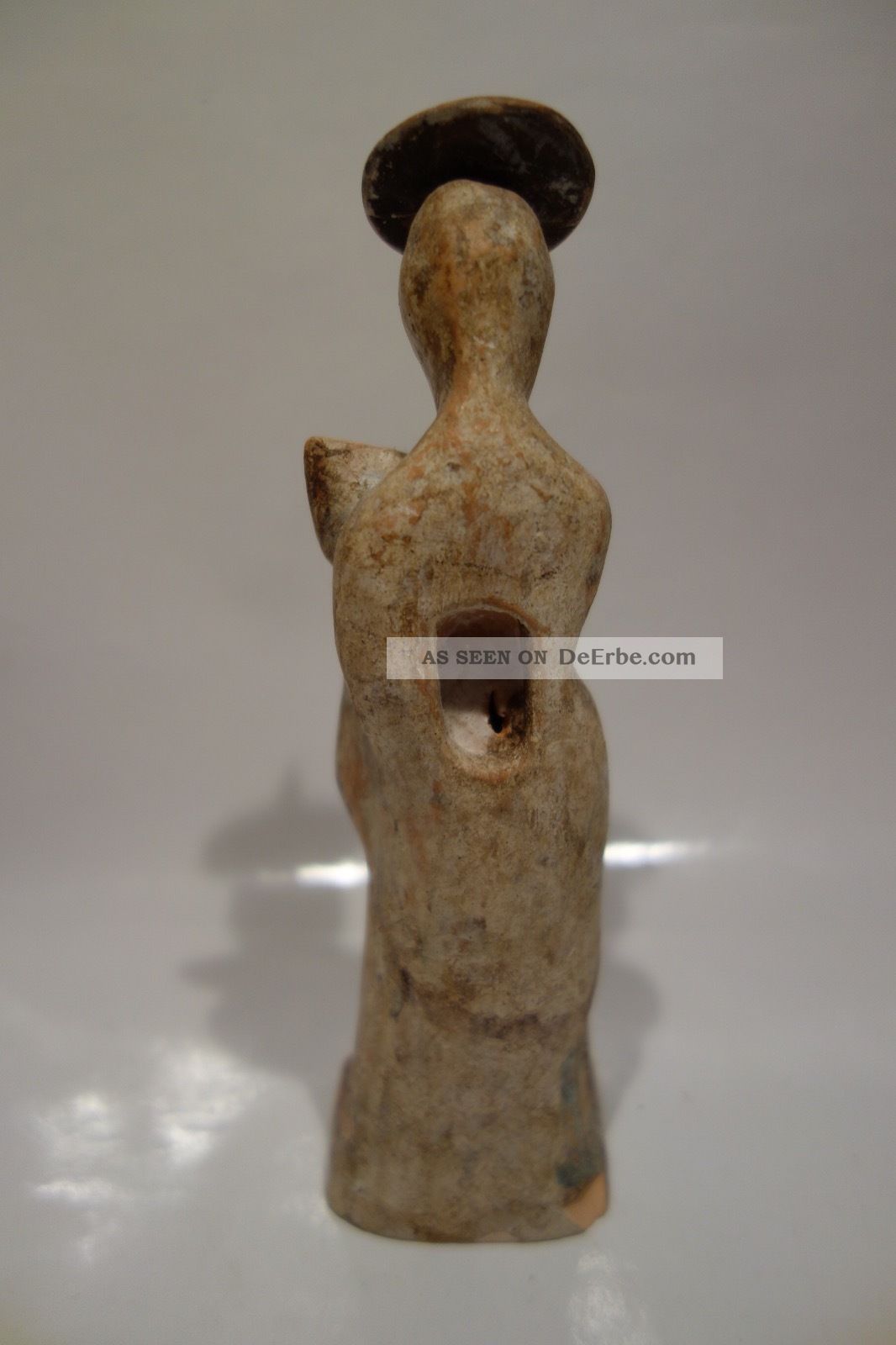 Griechische Statuette Tanagra Figur Tanagraerin Ton 18 Cm