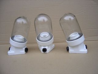 3 Stück Glaskolbenlampen Porzellan Hoflampe Kellerlampe Schrägsockel 60 Watt Bild