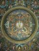 Kleiner Masterpiece Thangka Mandala,  Buddha Nepal Viel Gold In Brokat Entstehungszeit nach 1945 Bild 3