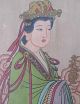 China Pastell Gemälde Frauenhalbporträt Einer Vornehmen Dame Signiert Aquarelle Bild 3