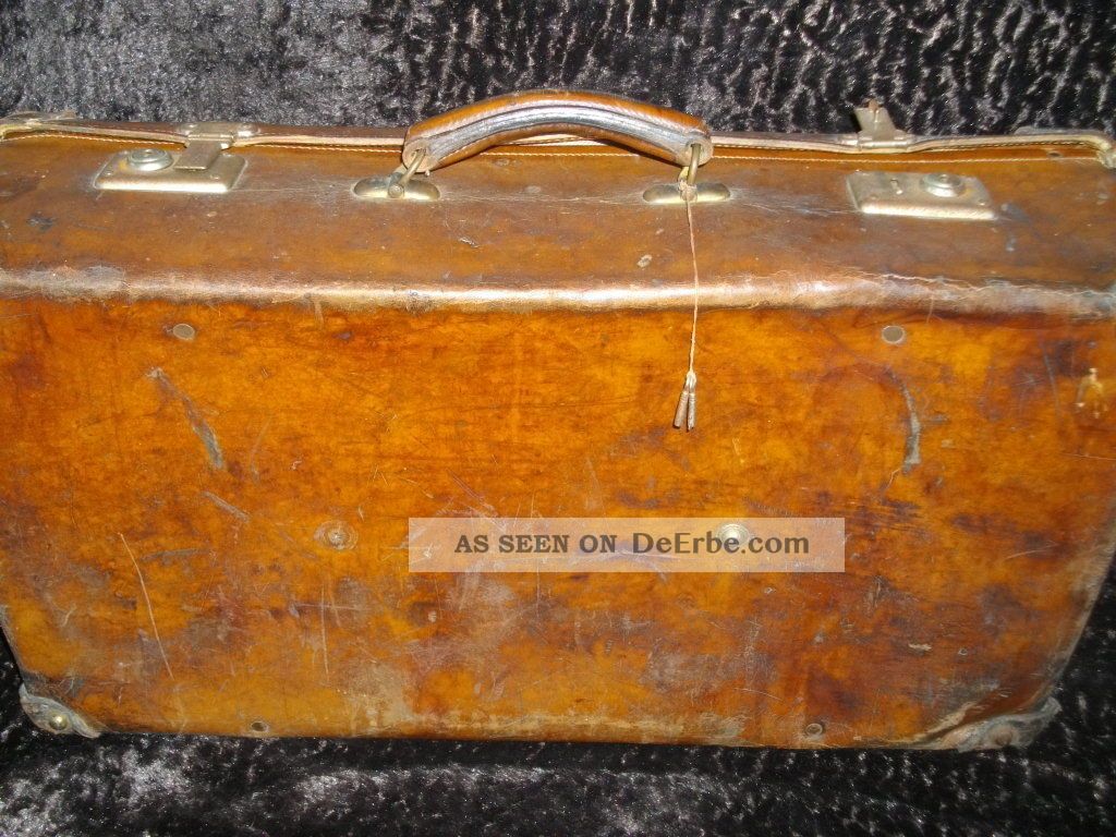 Koffer - Sehr Alt - Leder Accessoires Bild