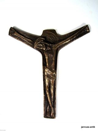 Altes Kruzifix Kreuz Jesus Bronze Künstlerarbeit Kreuzigung Sammlerstück Bild