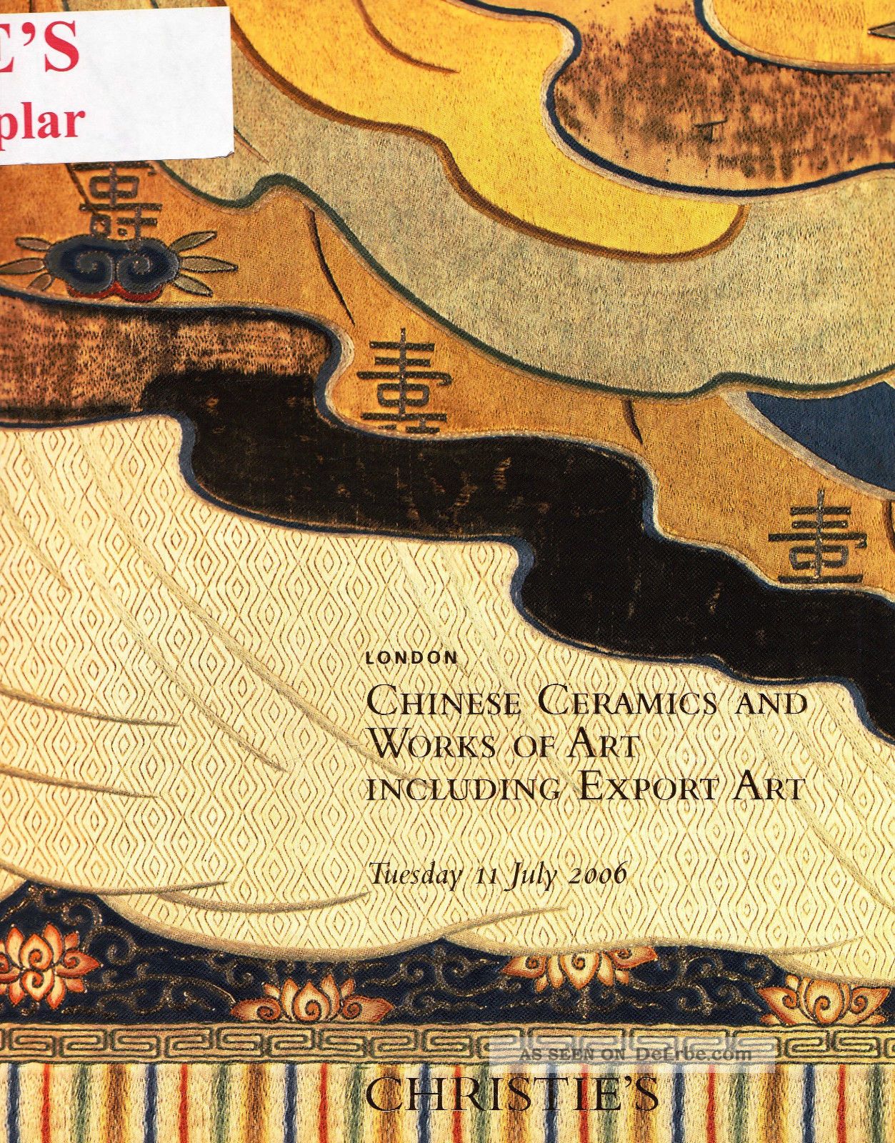 Chinese Ceramics & Of Art: Christie ' S London 06,  Results Antiquarische Bücher Bild