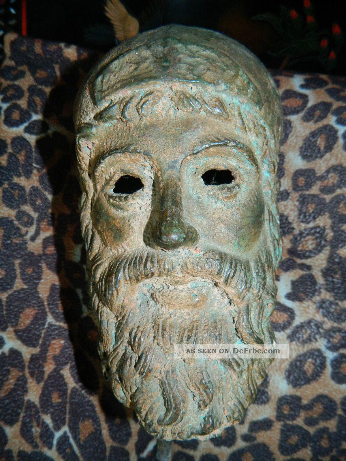 Bronze - Skulptur Figur Kopf Alt Bronze Bild
