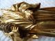 Uralte Antike Holzfigur Vergoldet Heiliger 26,  3cm Figur Holz Palmwedel 18 - 19 Jhd Skulpturen & Kruzifixe Bild 2