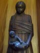 Mutter Gottes Mit Kind Handgeschnitzt Mit Eckregal Skulpturen & Kruzifixe Bild 1