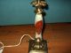 Tischlampe Antik Ital.  Jugendstil Alabaster Messing Bakelit Stecker Antike Originale vor 1945 Bild 10