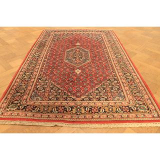 Schöner Handgeknüpfter Blumen Teppich Herati Bid Jaahha Carpet Tappeto 210x135cm Bild