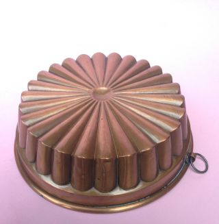Strahlenförmige Kupfer Backform Kupfer Form Guglhupf Model Kuchen Backen 1880 Bild