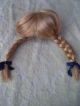 Alte Puppenteile Blonde Zoepfe Lang Haar Perücke Vintage Doll Hair Wig 40cm Girl Puppen & Zubehör Bild 3