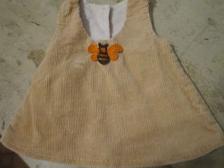 Schönes Cord - Puppen - Kleid In Hellbraun Bild