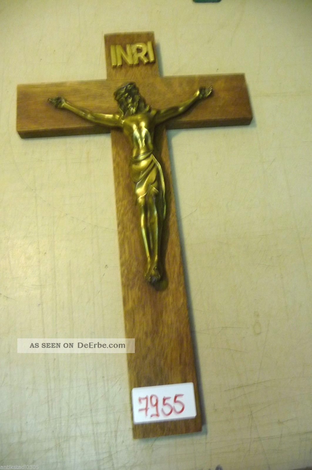 Nr.  7955.  Altes Kreuz Holzkreuz Kruzifix Skulpturen & Kruzifixe Bild