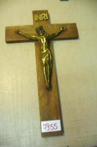 Nr.  7955.  Altes Kreuz Holzkreuz Kruzifix Bild