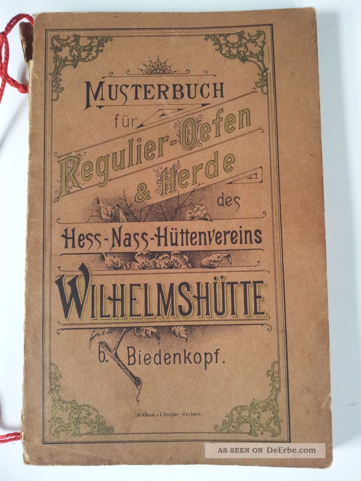 Musterbuch Für Regulieröfen & Herde,  Gußofen,  Wilhelmshütte Biedenkopf Um 1900 Original, vor 1960 gefertigt Bild