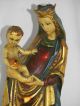 Sehr Schöne Madonna Mit Kind - Massivholz - Um 1975 - 37 Cm Skulpturen & Kruzifixe Bild 1