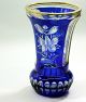 Pokalglas Ranftbecher Überfangvase Böhmen 20er - Jahre Schliff Vergoldung Sammlerglas Bild 1