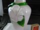 Vase,  Jugendstil In Weiß/rosa Mit Weißer Blüte Und Grünem Blattwerk.  21 Cm Sammlerglas Bild 1
