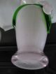 Vase,  Jugendstil In Weiß/rosa Mit Weißer Blüte Und Grünem Blattwerk.  21 Cm Sammlerglas Bild 6