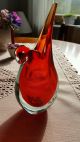 Murano Vase Alt Mit Etikett,  Sommerso Glas & Kristall Bild 1